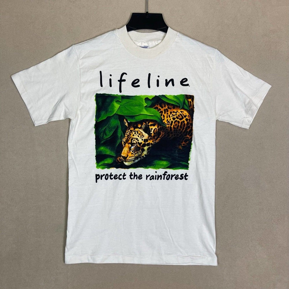 Hans Beefy Vintage Nature‎ T Shirt Short Sleeve Off White Mens S
